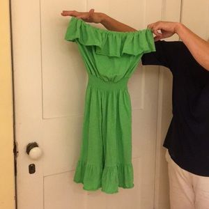 Green Lilly Pulitzer strapless dress